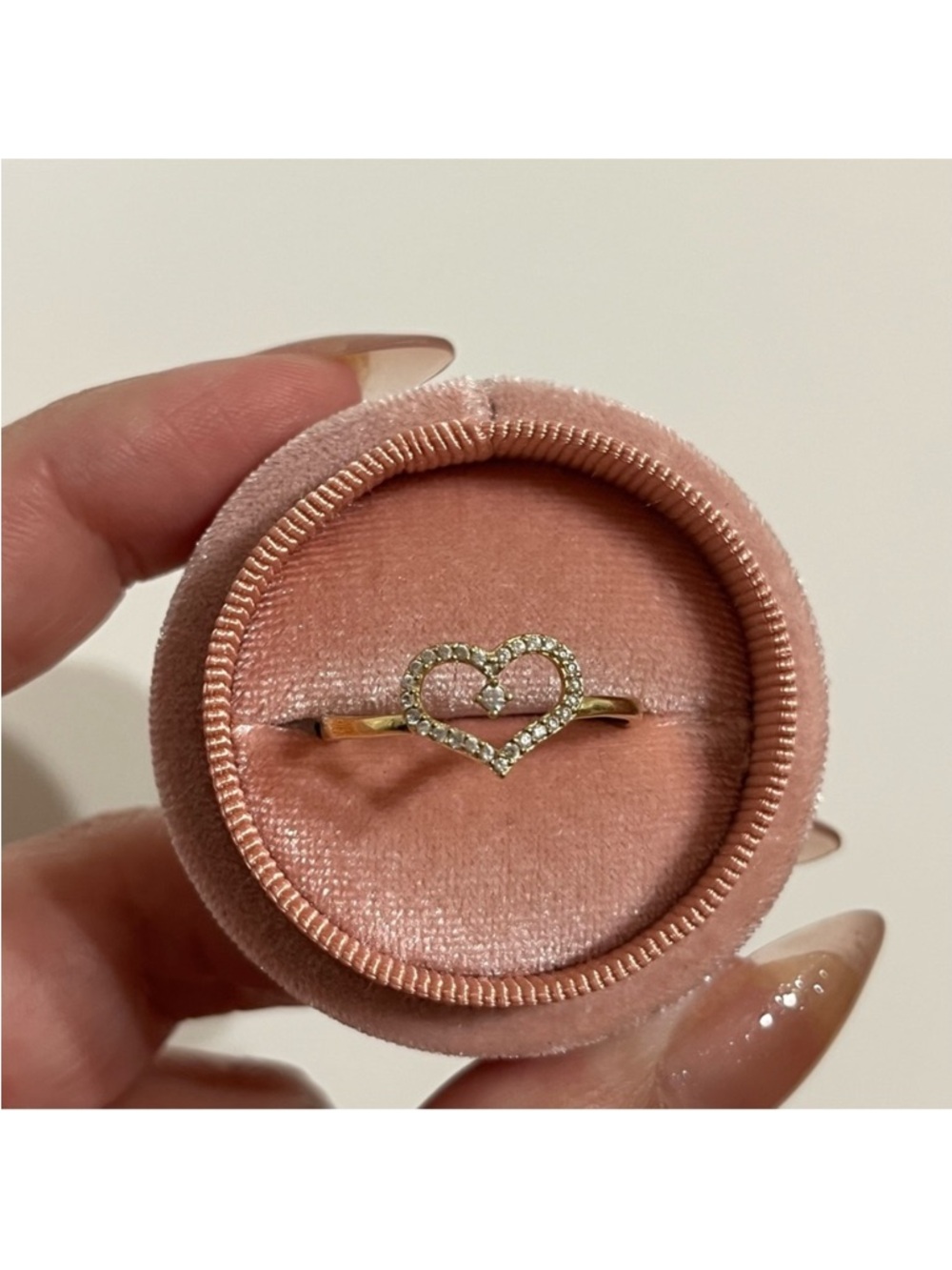 14k SOLID GOLD Halo Heart CZ Ring Size 10.25